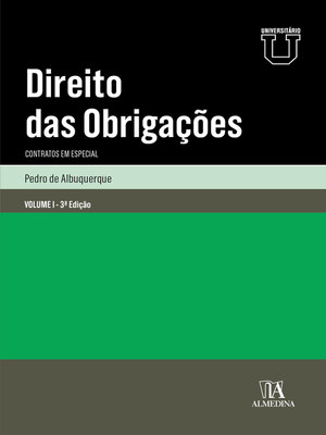 cover image of Direito das Obrigações--Contratos em Especial--Volume I--3ª Edição